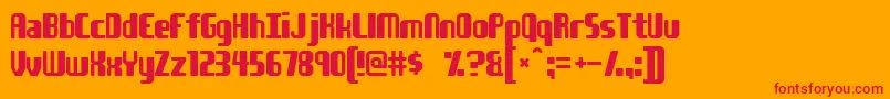 Youngatheart Font – Red Fonts on Orange Background