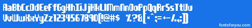 Youngatheart Font – White Fonts on Blue Background