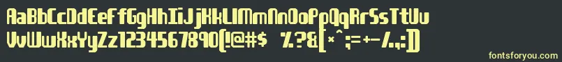 Youngatheart Font – Yellow Fonts on Black Background