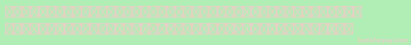 Decorationpiltstd1-fontti – vaaleanpunaiset fontit vihreällä taustalla