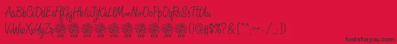 AngeliqueRoseFontFfp Font – Black Fonts on Red Background