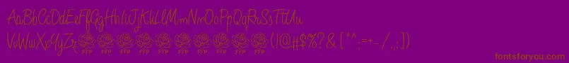 AngeliqueRoseFontFfp Font – Brown Fonts on Purple Background