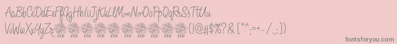 AngeliqueRoseFontFfp-Schriftart – Graue Schriften auf rosa Hintergrund