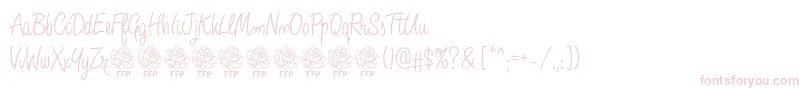 AngeliqueRoseFontFfp-Schriftart – Rosa Schriften auf weißem Hintergrund