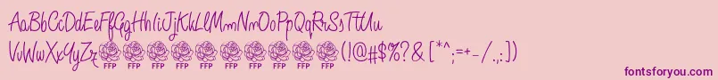 AngeliqueRoseFontFfp Font – Purple Fonts on Pink Background