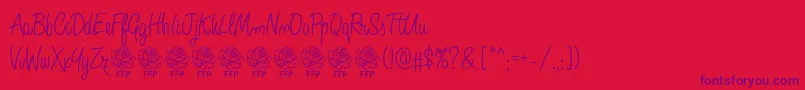 AngeliqueRoseFontFfp Font – Purple Fonts on Red Background