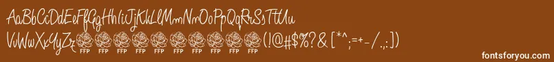 AngeliqueRoseFontFfp Font – White Fonts on Brown Background