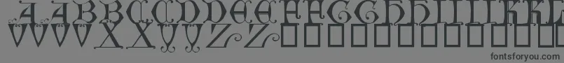 BritishMuseum14thC Font – Black Fonts on Gray Background