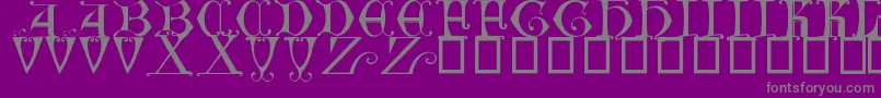 BritishMuseum14thC Font – Gray Fonts on Purple Background