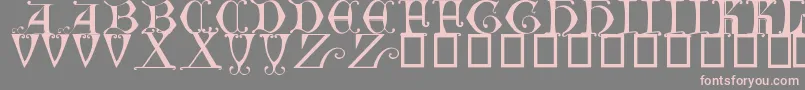 BritishMuseum14thC Font – Pink Fonts on Gray Background