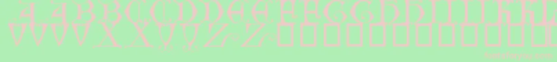 BritishMuseum14thC Font – Pink Fonts on Green Background