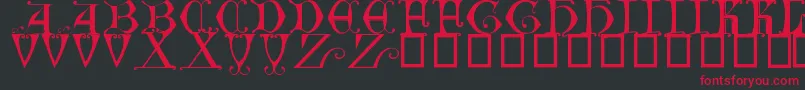 Czcionka BritishMuseum14thC – czerwone czcionki na czarnym tle