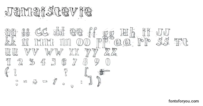 Police Jamaistevie - Alphabet, Chiffres, Caractères Spéciaux