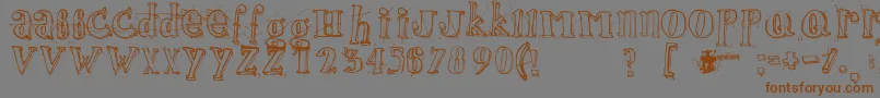 Jamaistevie Font – Brown Fonts on Gray Background