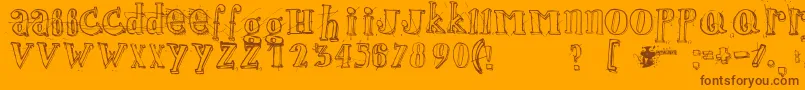 Jamaistevie Font – Brown Fonts on Orange Background