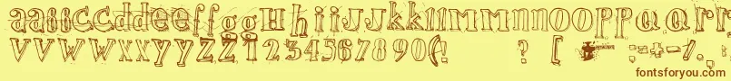 Jamaistevie Font – Brown Fonts on Yellow Background
