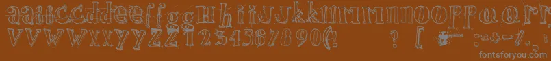 Jamaistevie Font – Gray Fonts on Brown Background