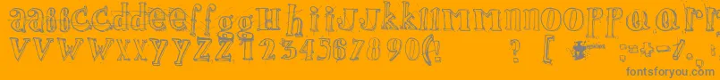 Jamaistevie Font – Gray Fonts on Orange Background