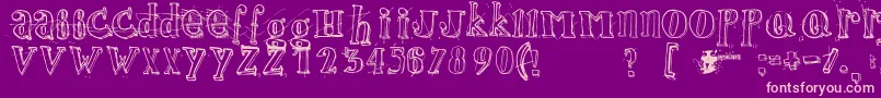 Jamaistevie Font – Pink Fonts on Purple Background