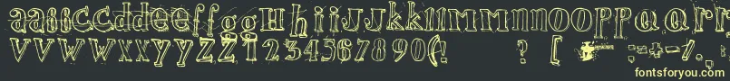 Jamaistevie Font – Yellow Fonts on Black Background