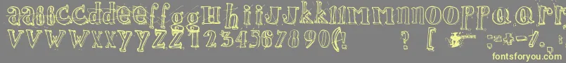 Jamaistevie Font – Yellow Fonts on Gray Background