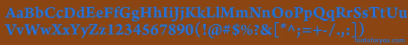 Шрифт ArnoproSemibold08pt – синие шрифты на коричневом фоне