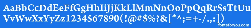 フォントArnoproSemibold08pt – 青い背景に白い文字