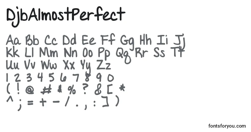 DjbAlmostPerfectフォント–アルファベット、数字、特殊文字