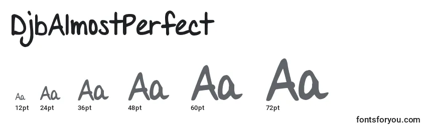 Размеры шрифта DjbAlmostPerfect