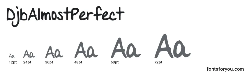 Größen der Schriftart DjbAlmostPerfect