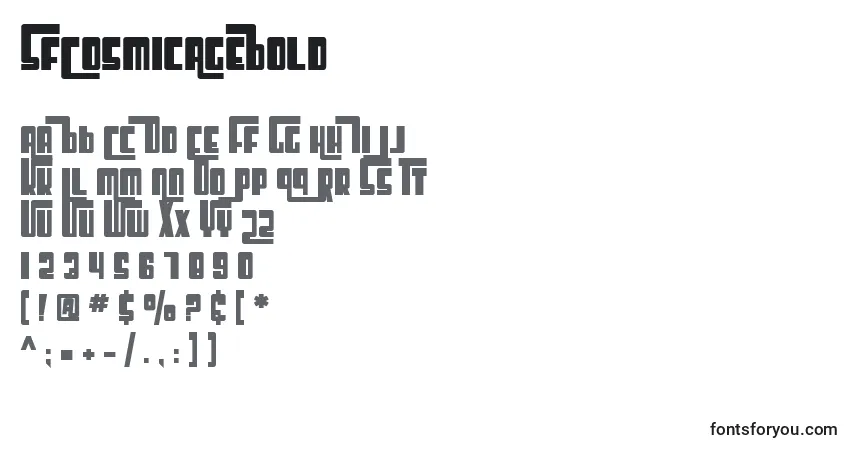 SfCosmicAgeBold Font – alphabet, numbers, special characters