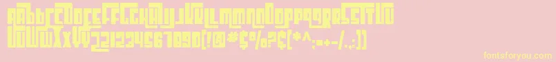 SfCosmicAgeBold Font – Yellow Fonts on Pink Background