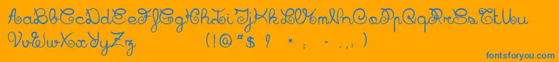 BadianeBold Font – Blue Fonts on Orange Background