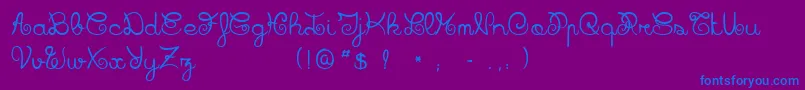 BadianeBold-Schriftart – Blaue Schriften auf violettem Hintergrund