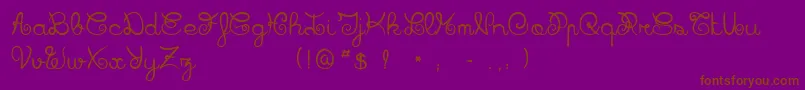 BadianeBold Font – Brown Fonts on Purple Background