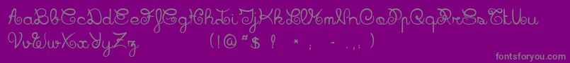 BadianeBold-Schriftart – Graue Schriften auf violettem Hintergrund