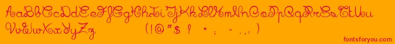 BadianeBold Font – Red Fonts on Orange Background