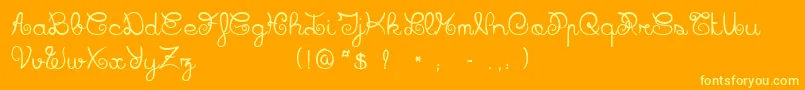 BadianeBold-Schriftart – Gelbe Schriften auf orangefarbenem Hintergrund