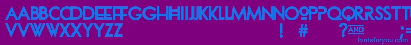 Dionisia Font – Blue Fonts on Purple Background