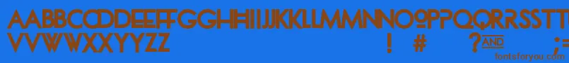 Dionisia Font – Brown Fonts on Blue Background