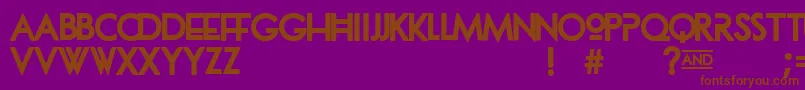 Шрифт Dionisia – коричневые шрифты на фиолетовом фоне