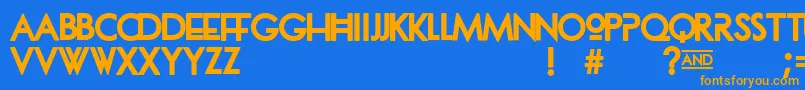 Dionisia Font – Orange Fonts on Blue Background