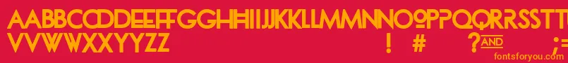 Dionisia Font – Orange Fonts on Red Background