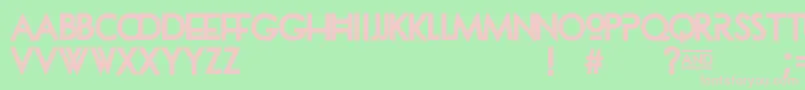 フォントDionisia – 緑の背景にピンクのフォント