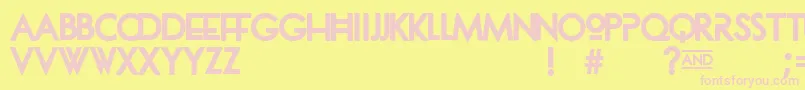 Dionisia Font – Pink Fonts on Yellow Background