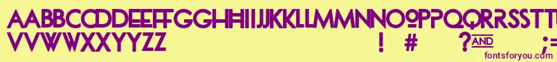 Dionisia Font – Purple Fonts on Yellow Background
