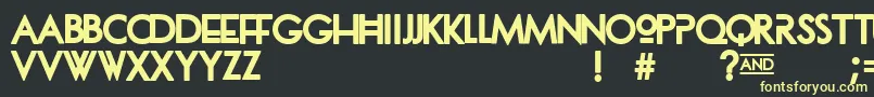 Dionisia Font – Yellow Fonts on Black Background