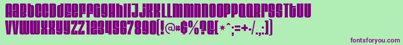 VelvendamegablackRegular Font – Purple Fonts on Green Background