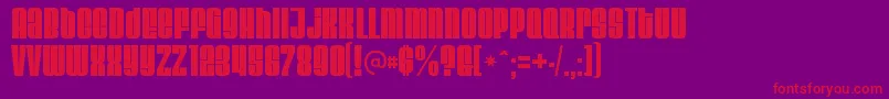 VelvendamegablackRegular Font – Red Fonts on Purple Background