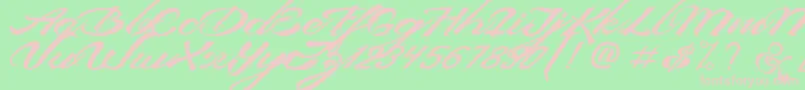 DevilEastFreeFont Font – Pink Fonts on Green Background